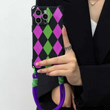 Pink and Green Argyle Case