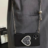 Leopard Black Heart Case