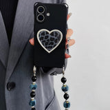 Leopard Black Heart Case