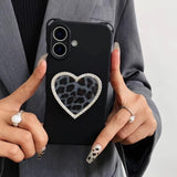 Leopard Black Heart Case