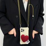 Red Knit Heart Case