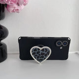 Leopard Black Heart Case