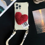 Red Knit Heart Case