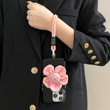 Black Pink Flower Case