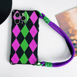 Pink and Green Argyle Case