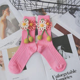 Flower Puff Socks