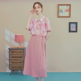 Rosy Sketch Blouse