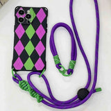 Pink and Green Argyle Case