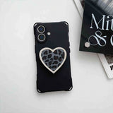 Leopard Black Heart Case