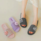 Tweed Rose Slippers