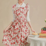 🌿 Apricot Garden Ruffle Apron: Comfort That Moves With You