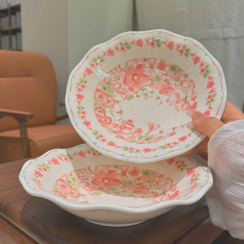 Rose Petal Bloom Serving Bowl