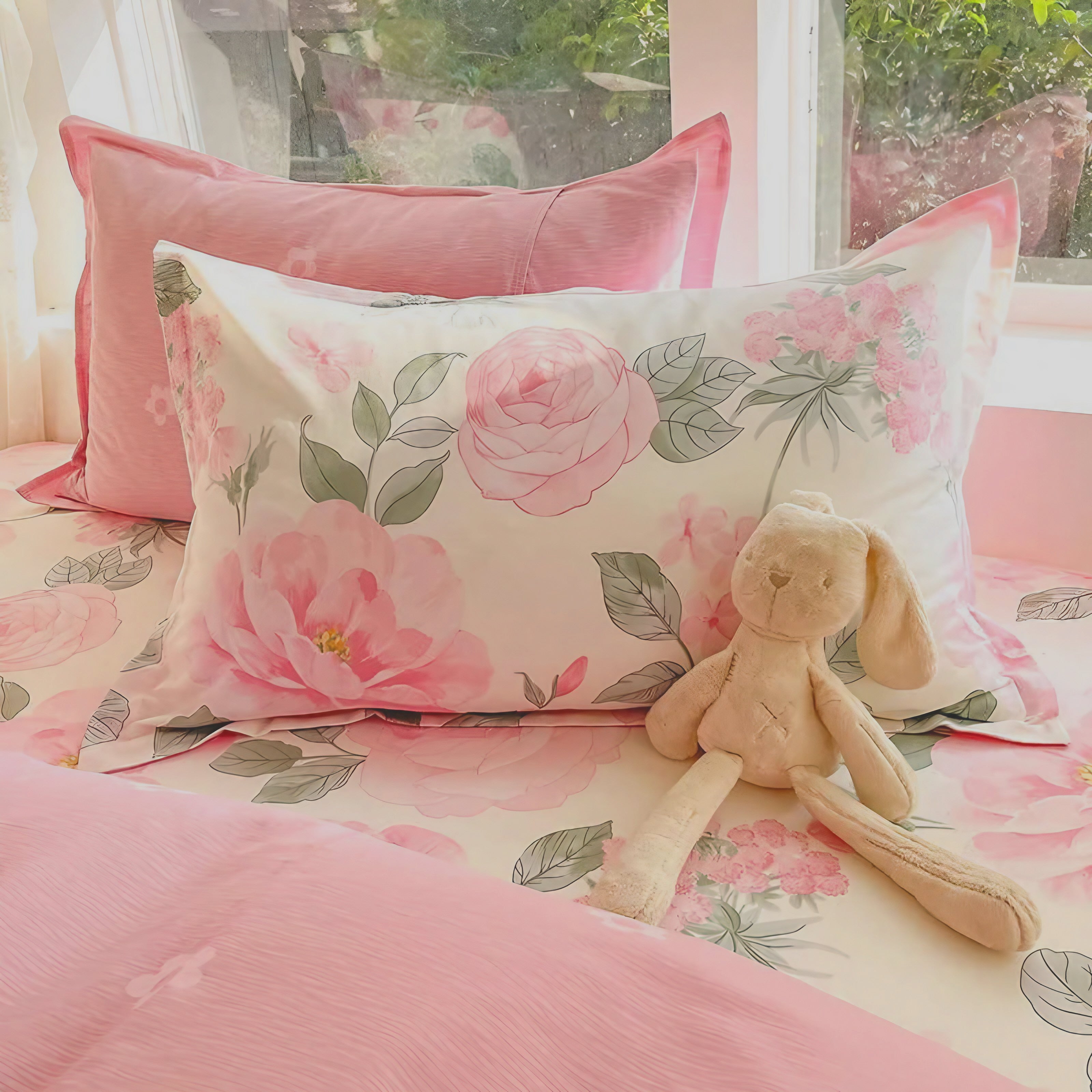 Pink Meadow Pillowcase