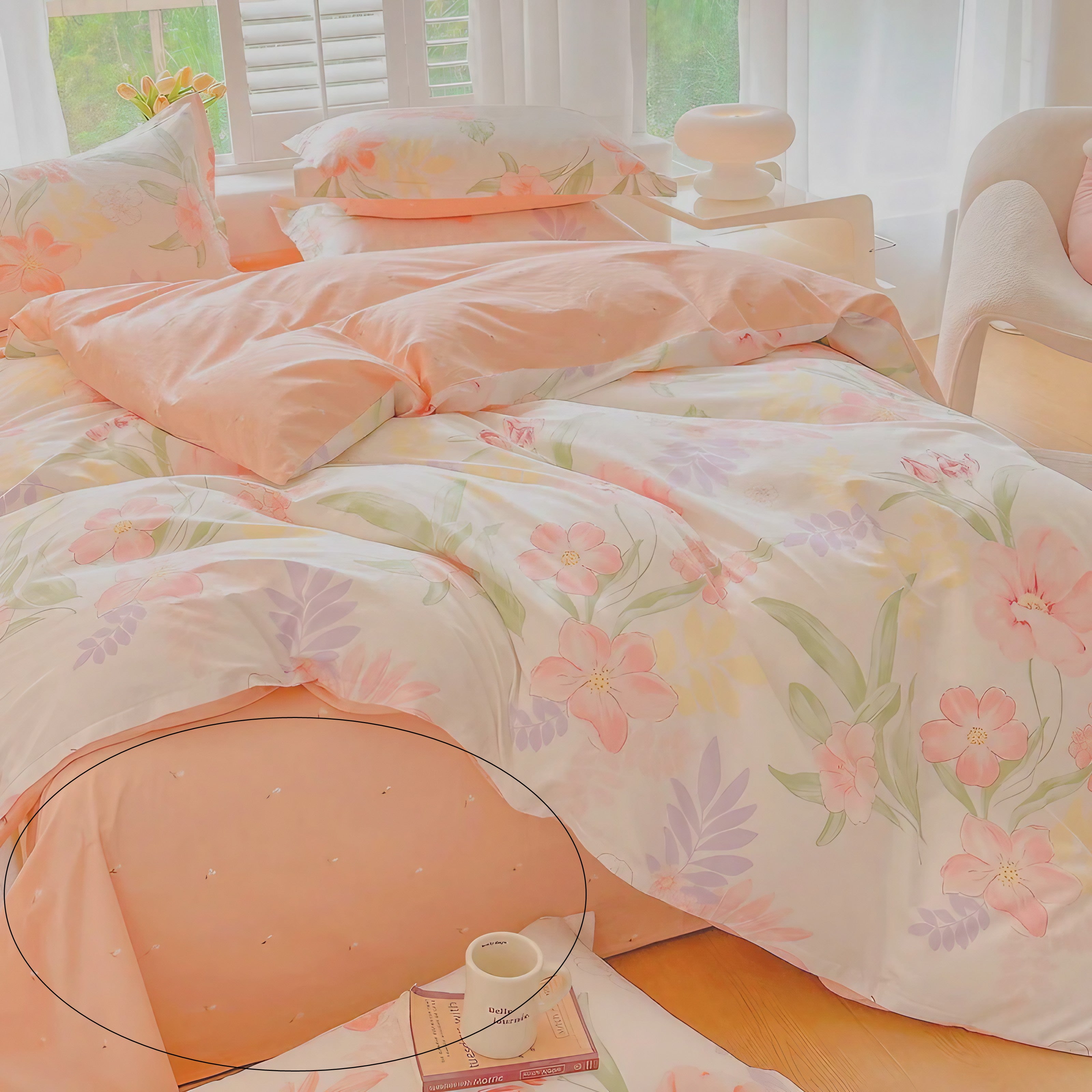 Blush Meadow Sheet Cover