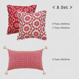 Bohemian Red Pattern Cushion Covers