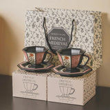 Antique Floral Hexagon Cups