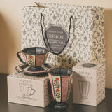 Antique Floral Hexagon Cups