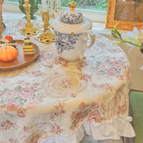 Antique Floral Tablecloth
