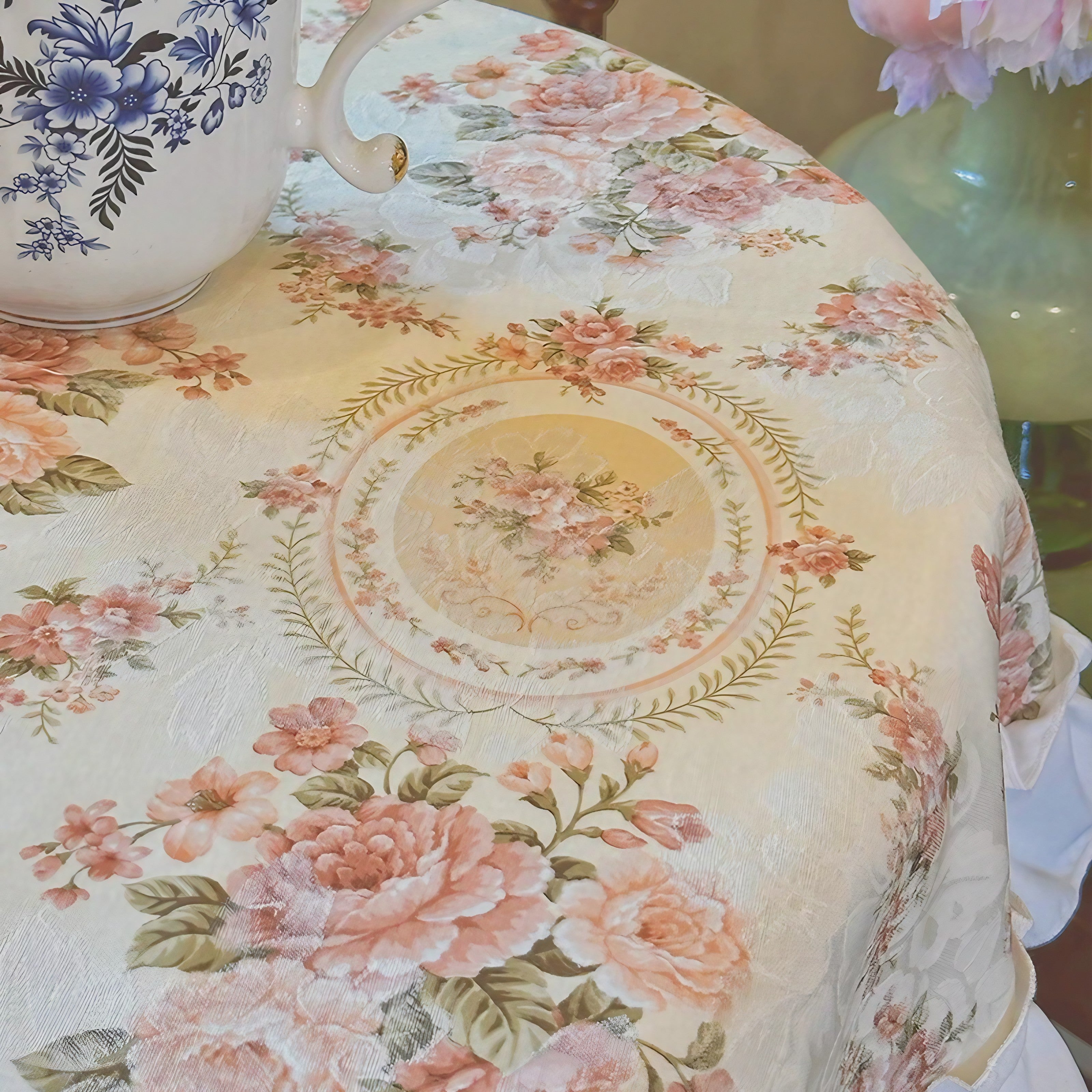 Antique Floral Tablecloth