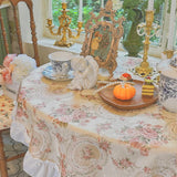 Antique Floral Tablecloth