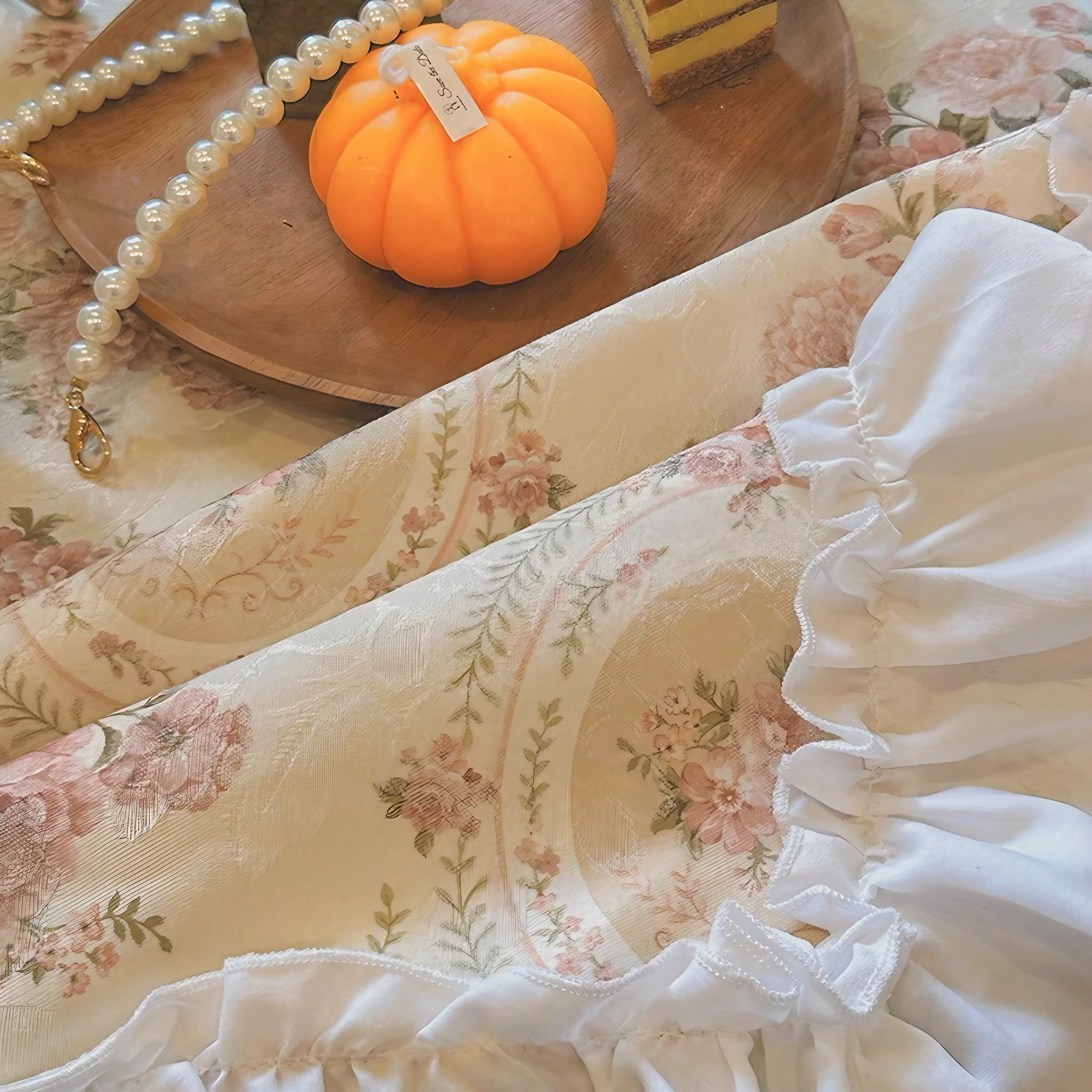Antique Floral Tablecloth