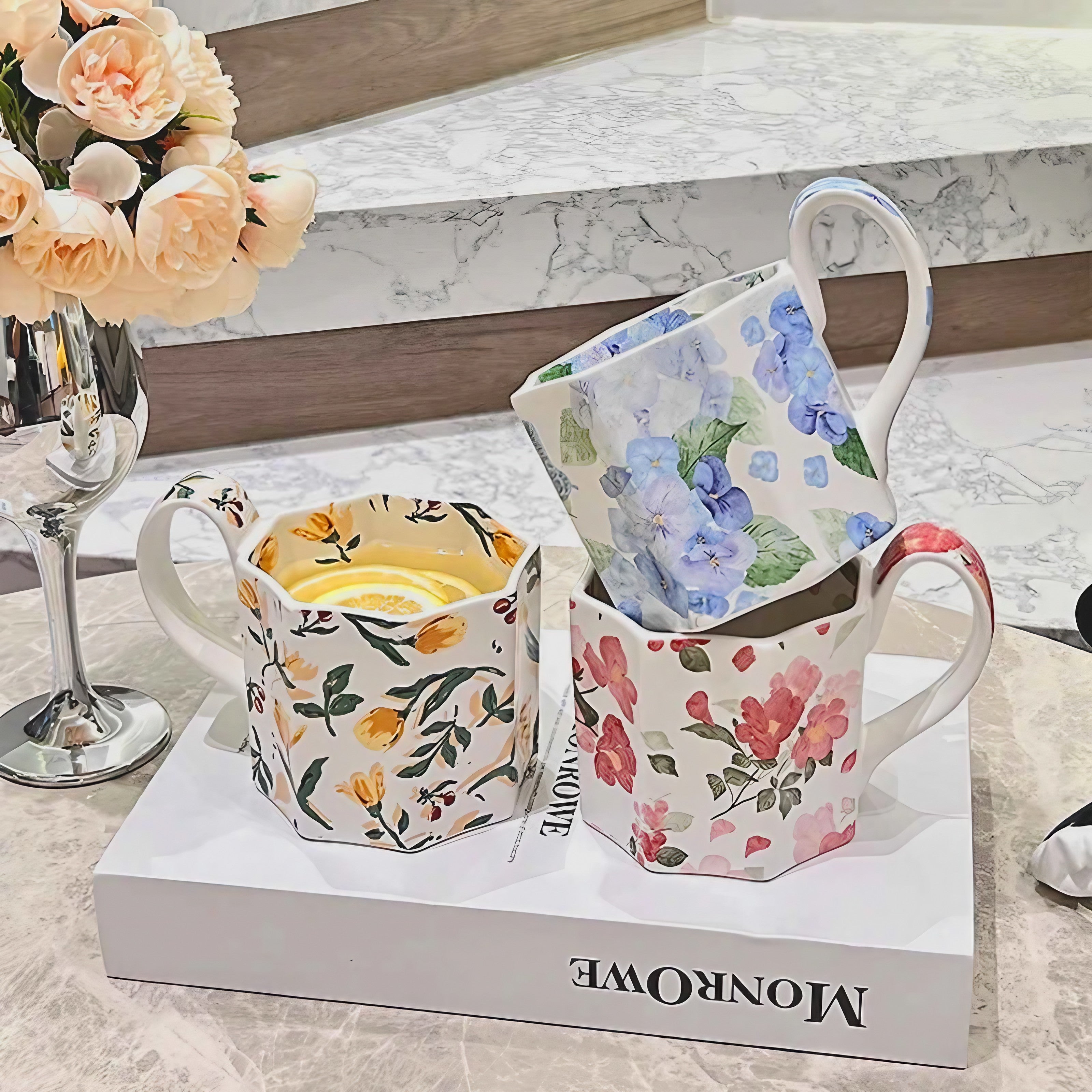 Antique Meadow Mugs