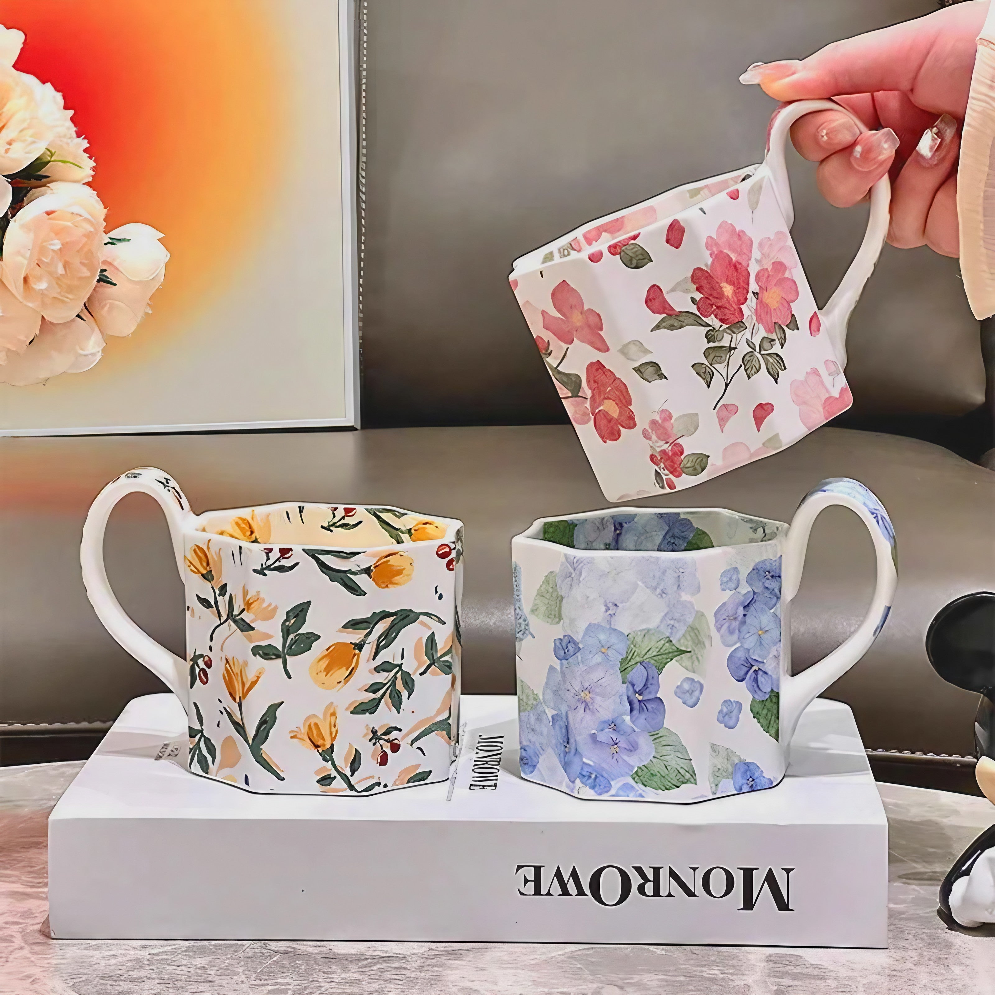 Antique Meadow Mugs