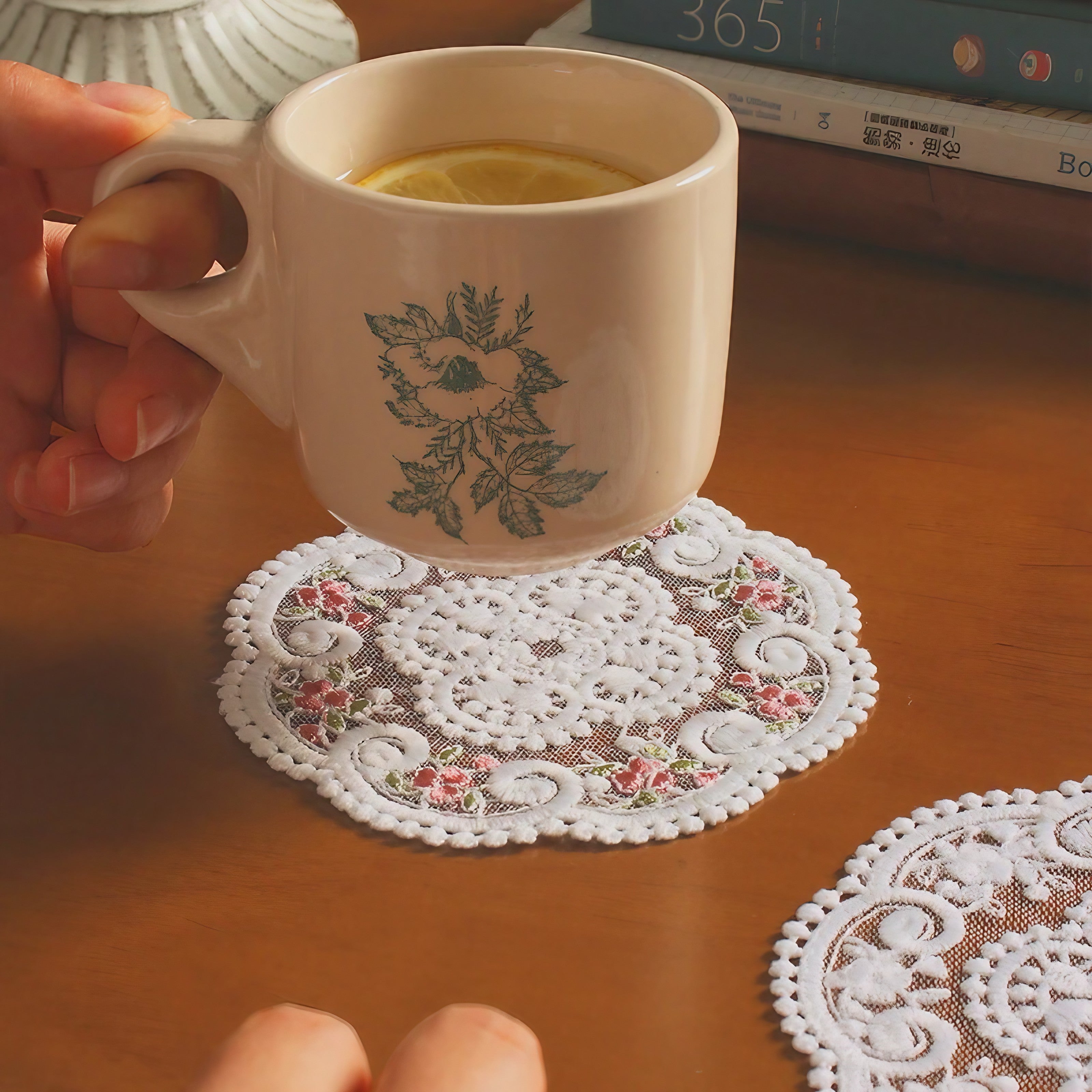 Antique Rose Lace Coaster