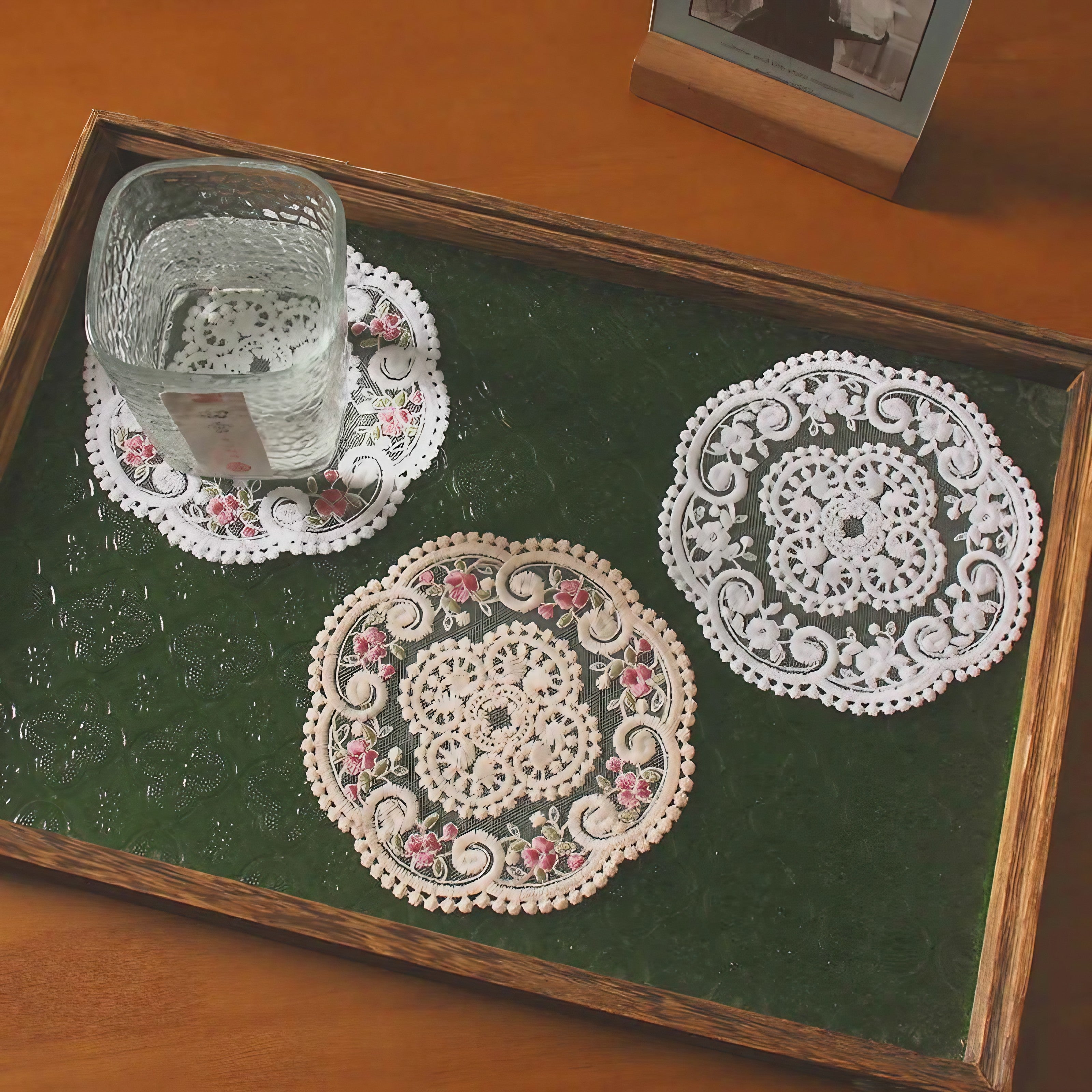 Antique Rose Lace Coaster