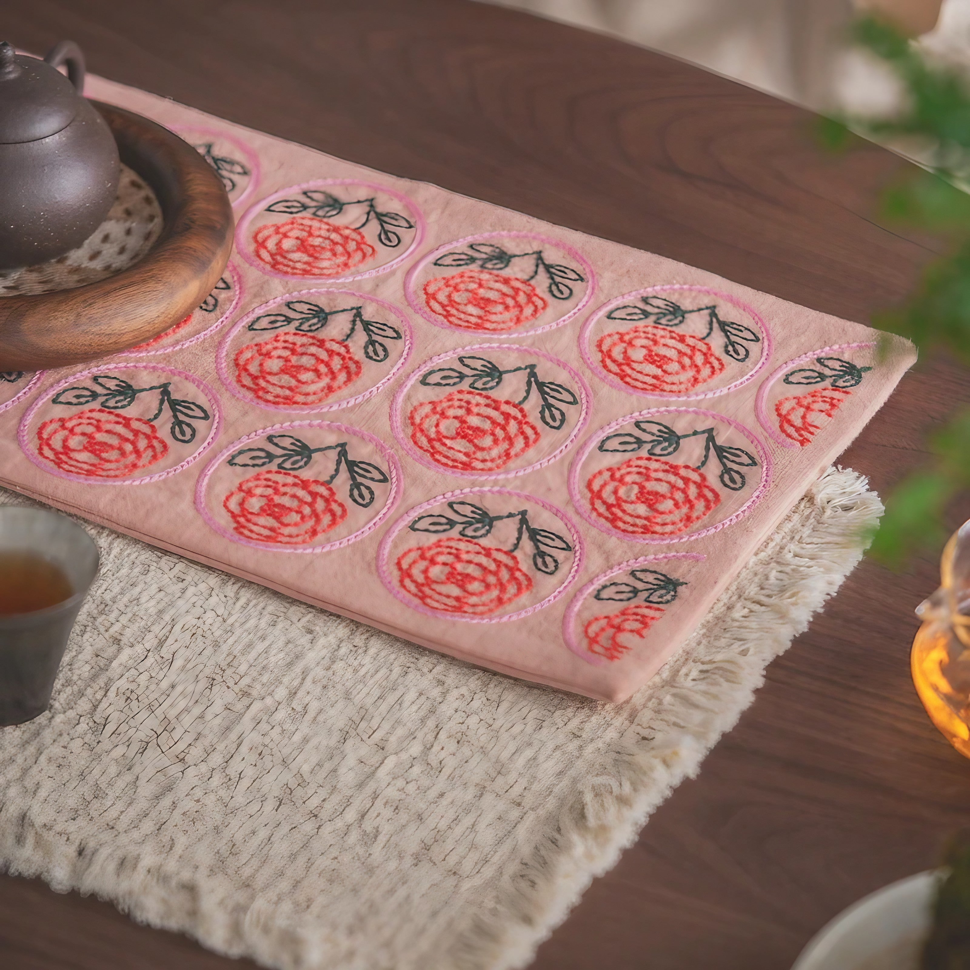 Artisan Rose Boho Tea Mat