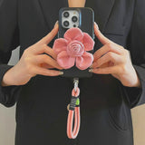 Black Pink Flower Case