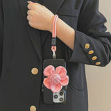 Black Pink Flower Case