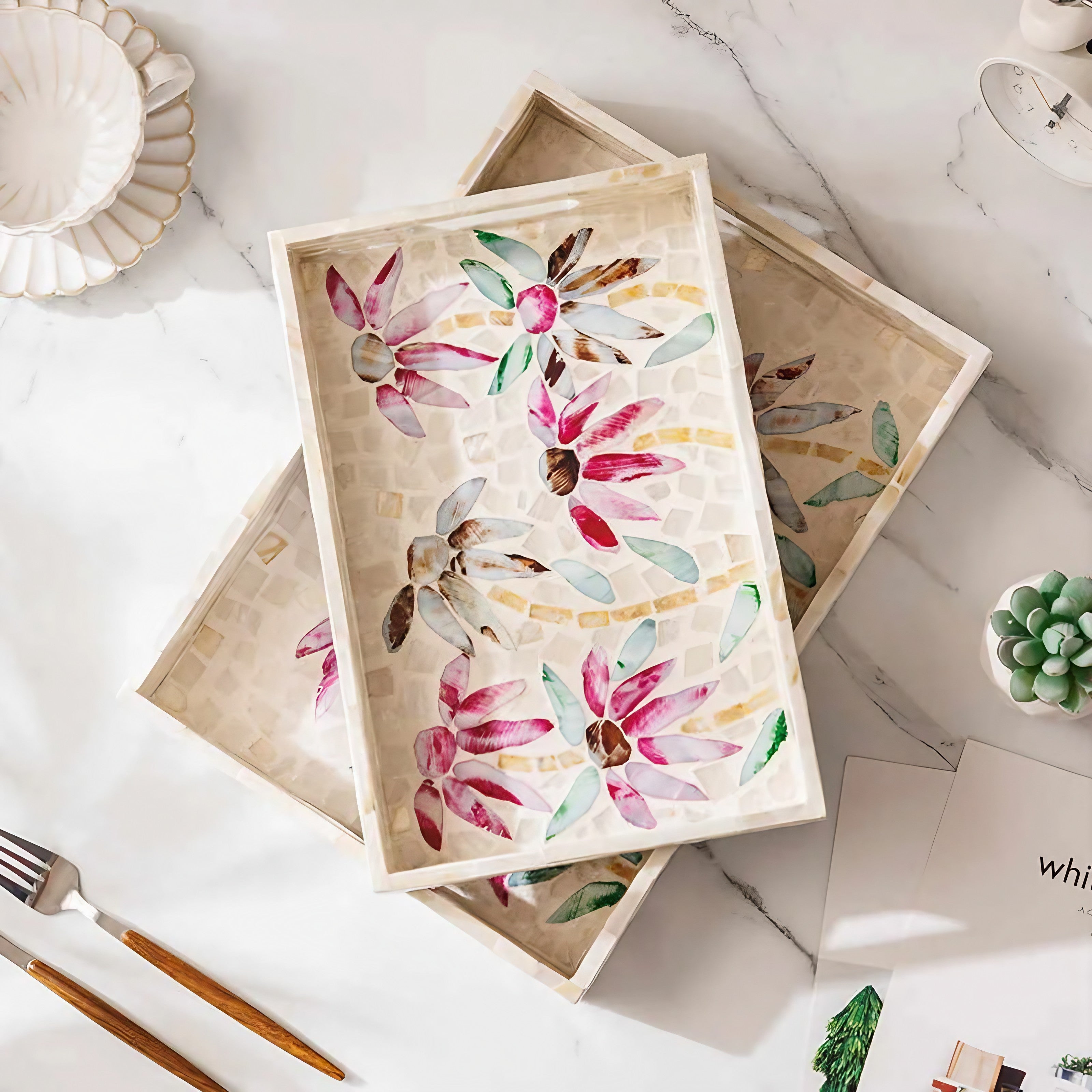 Bloom Mosaic Tray