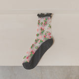 Bloom Veil Embroidered Socks