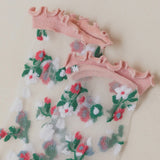 Bloom Veil Embroidered Socks