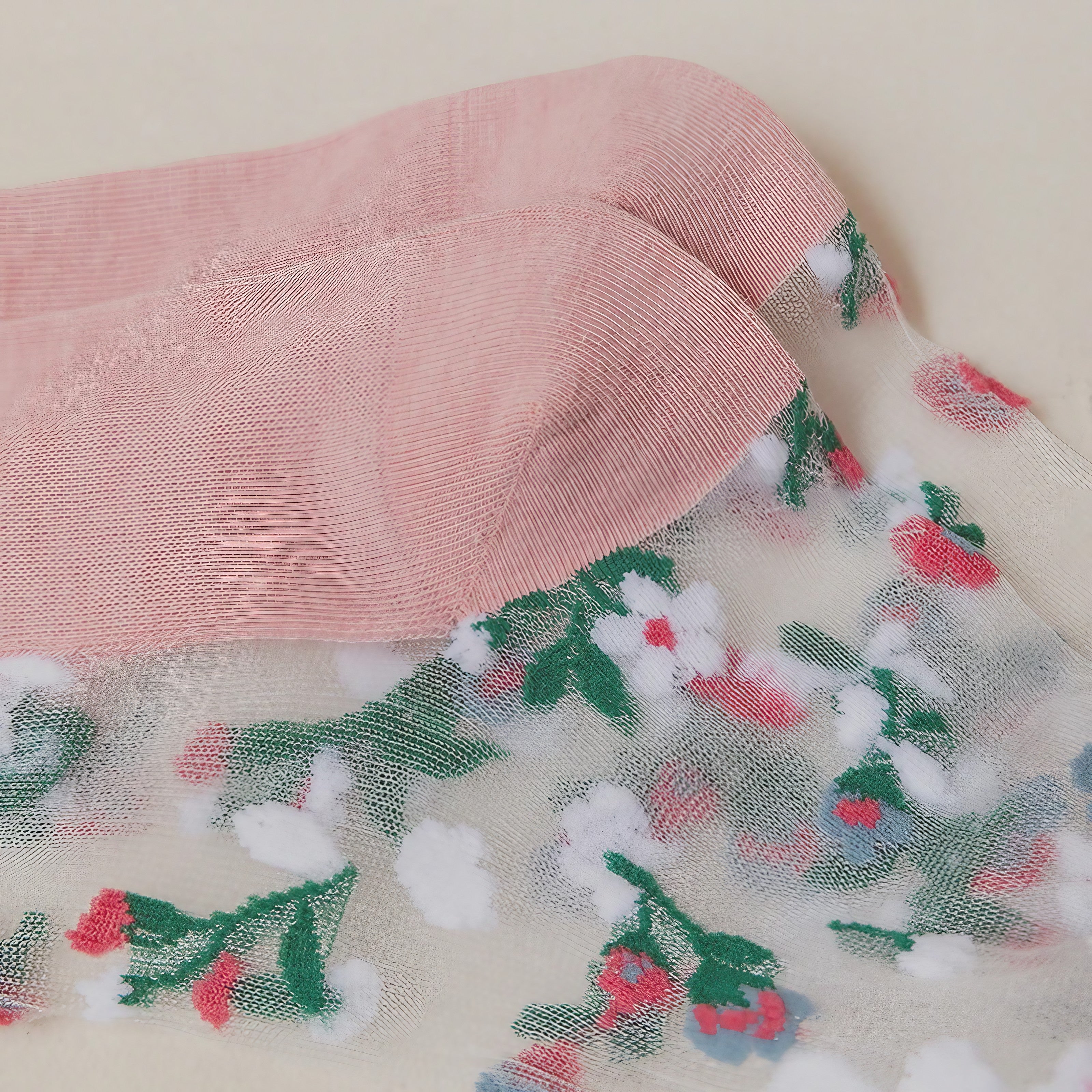 Bloom Veil Embroidered Socks