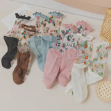 Bloom Veil Embroidered Socks