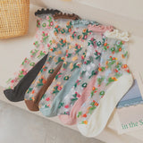 Bloom Veil Embroidered Socks