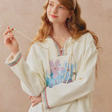 Blooming Fringe Hoodie