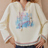 Blooming Fringe Hoodie