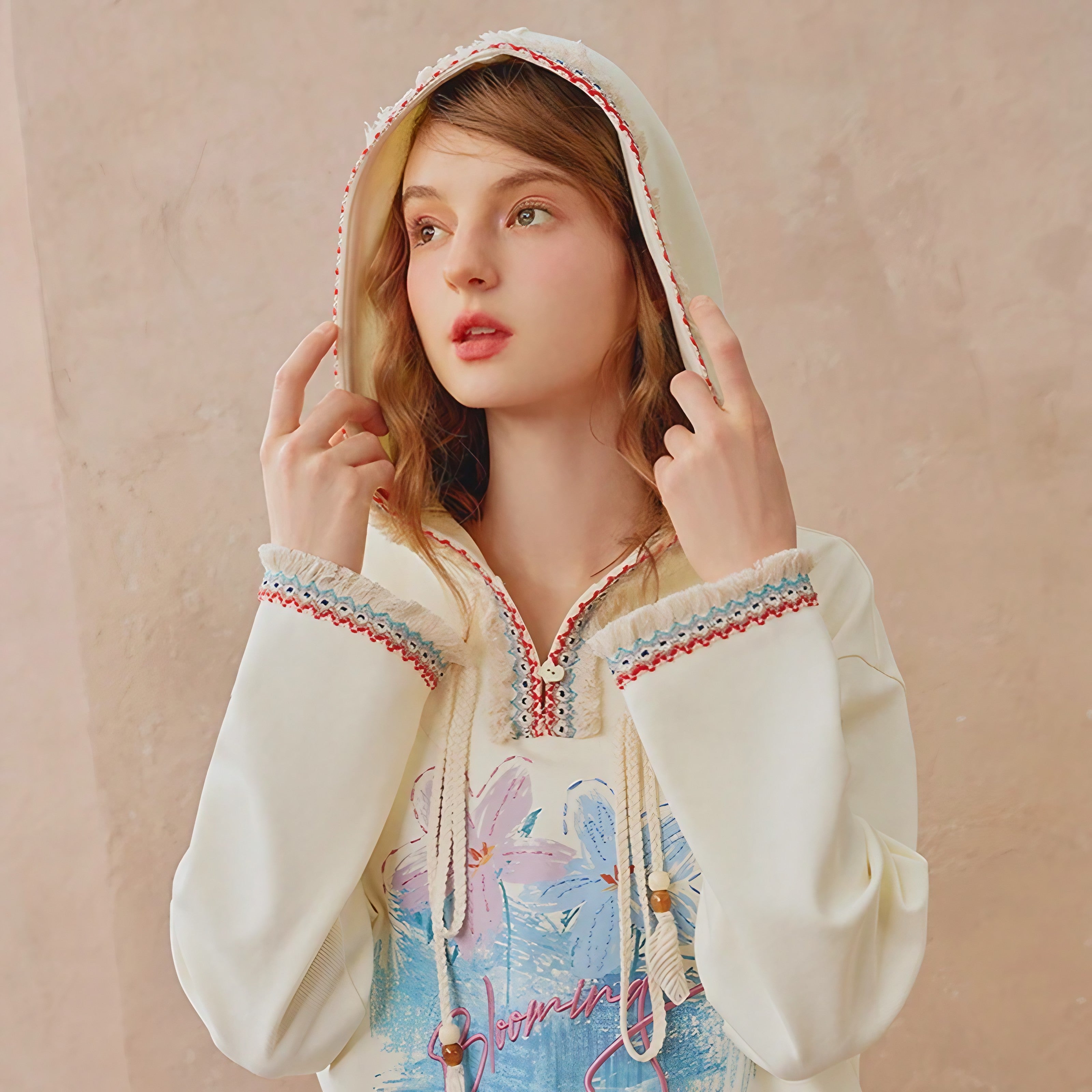 Blooming Fringe Hoodie