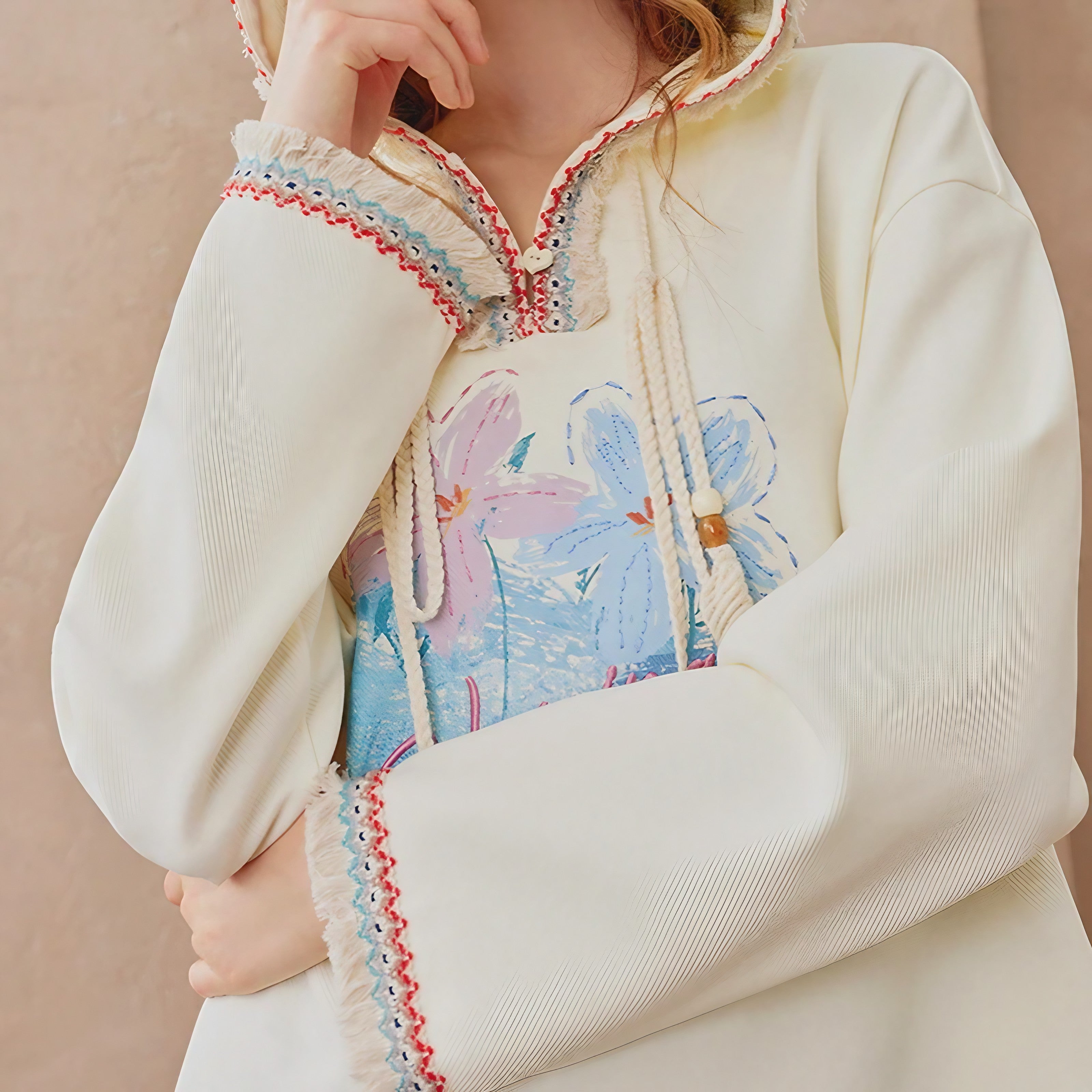 Blooming Fringe Hoodie