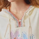Blooming Fringe Hoodie