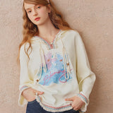 Blooming Fringe Hoodie