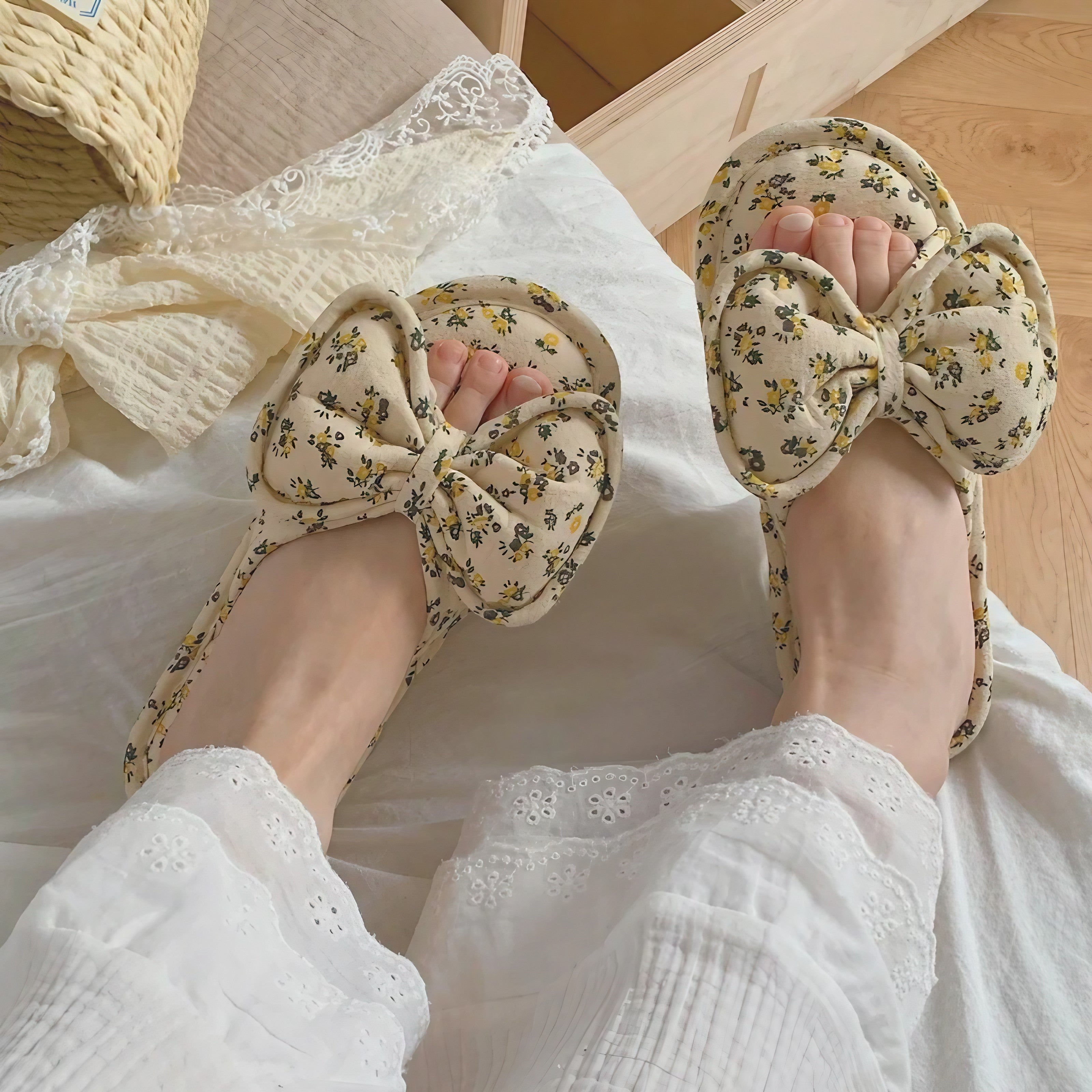 Blossom Bow Slippers