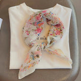 Blossom Crane Garden Scarf