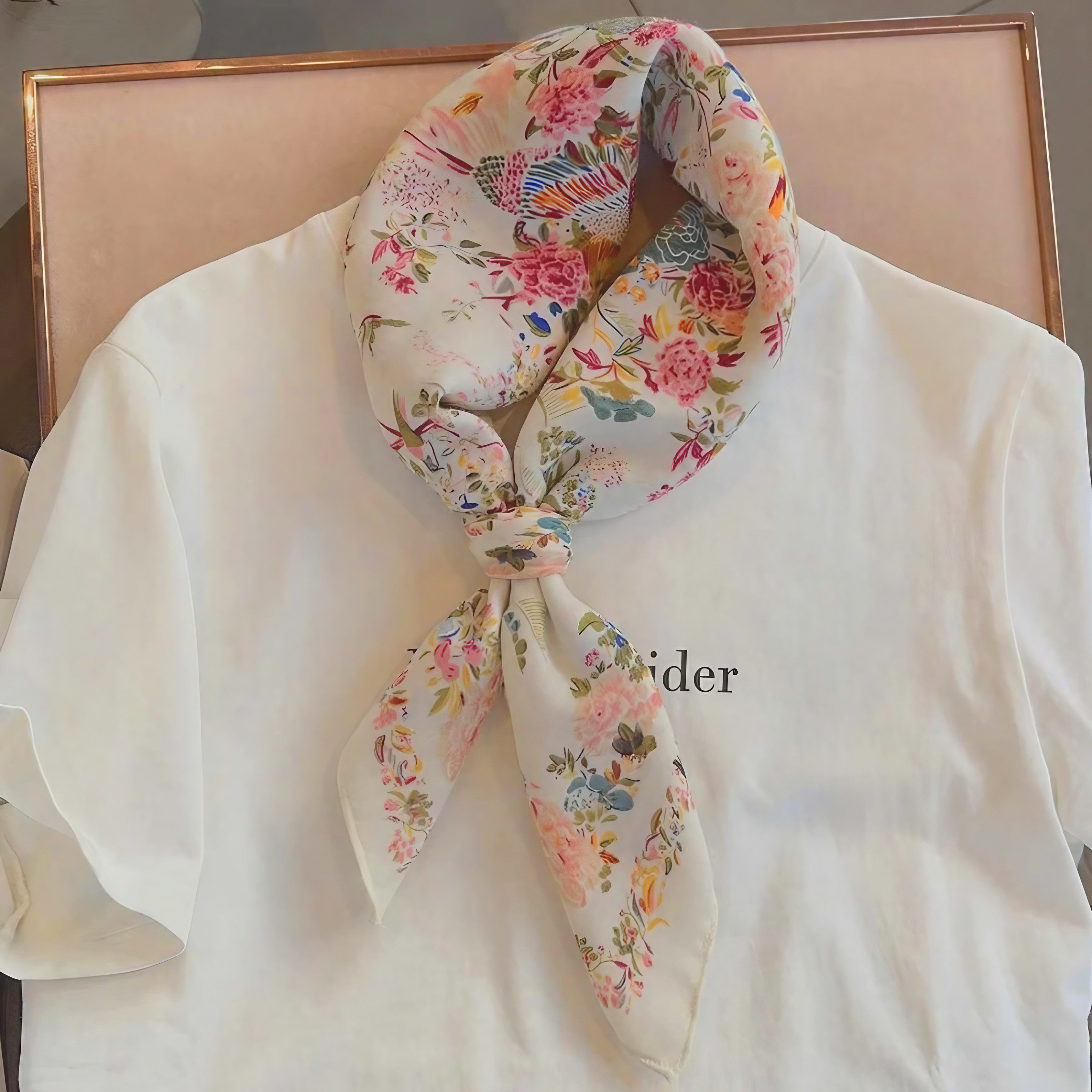 Blossom Crane Garden Scarf