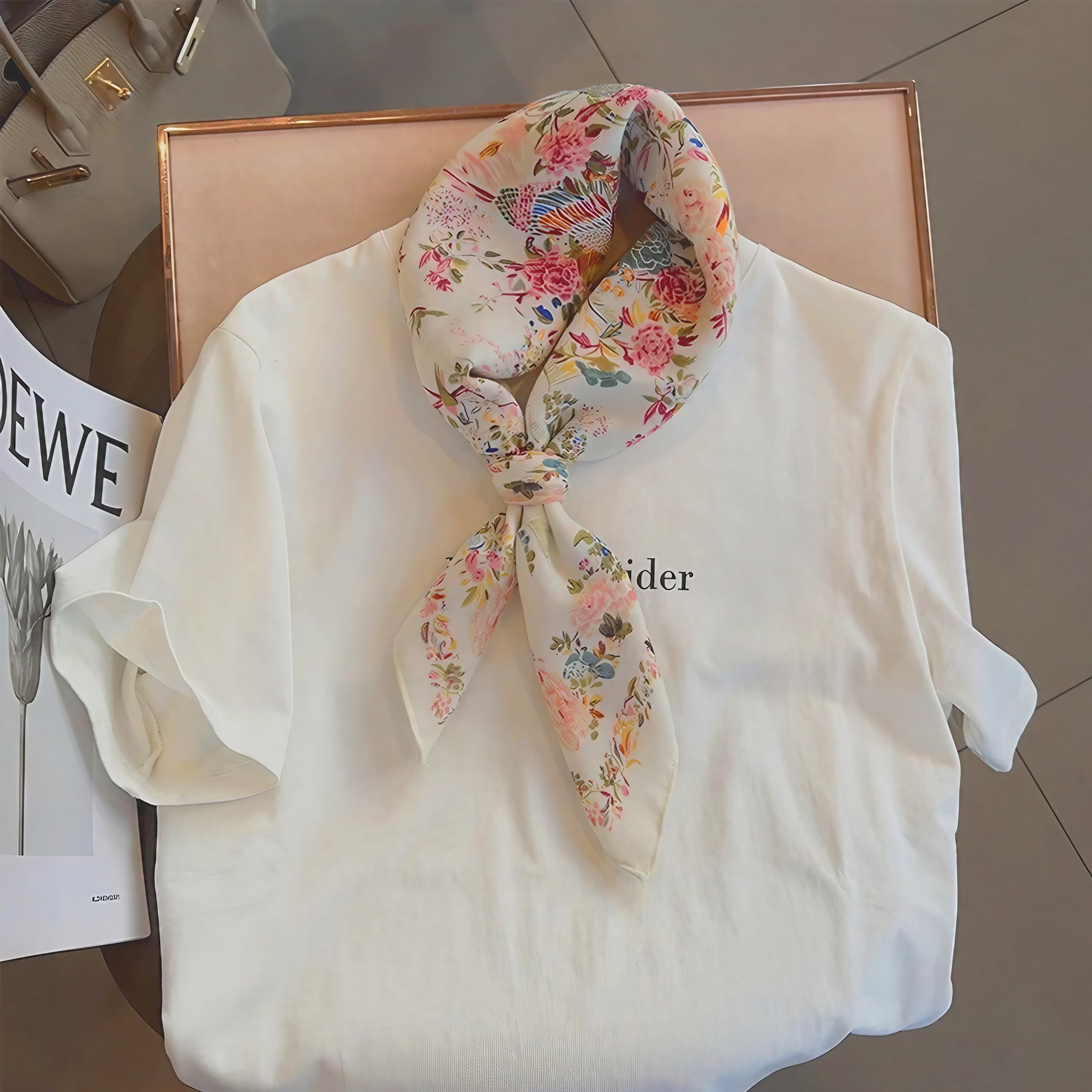 Blossom Crane Garden Scarf
