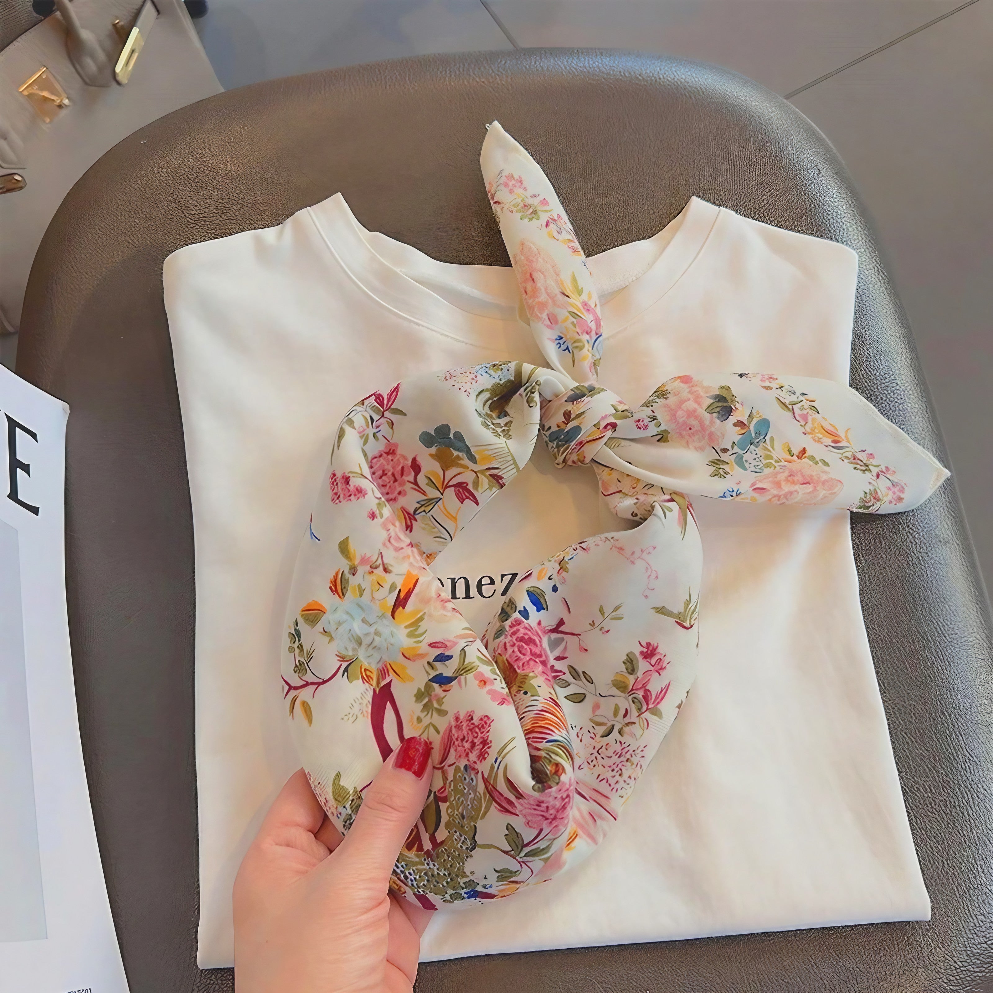 Blossom Crane Garden Scarf