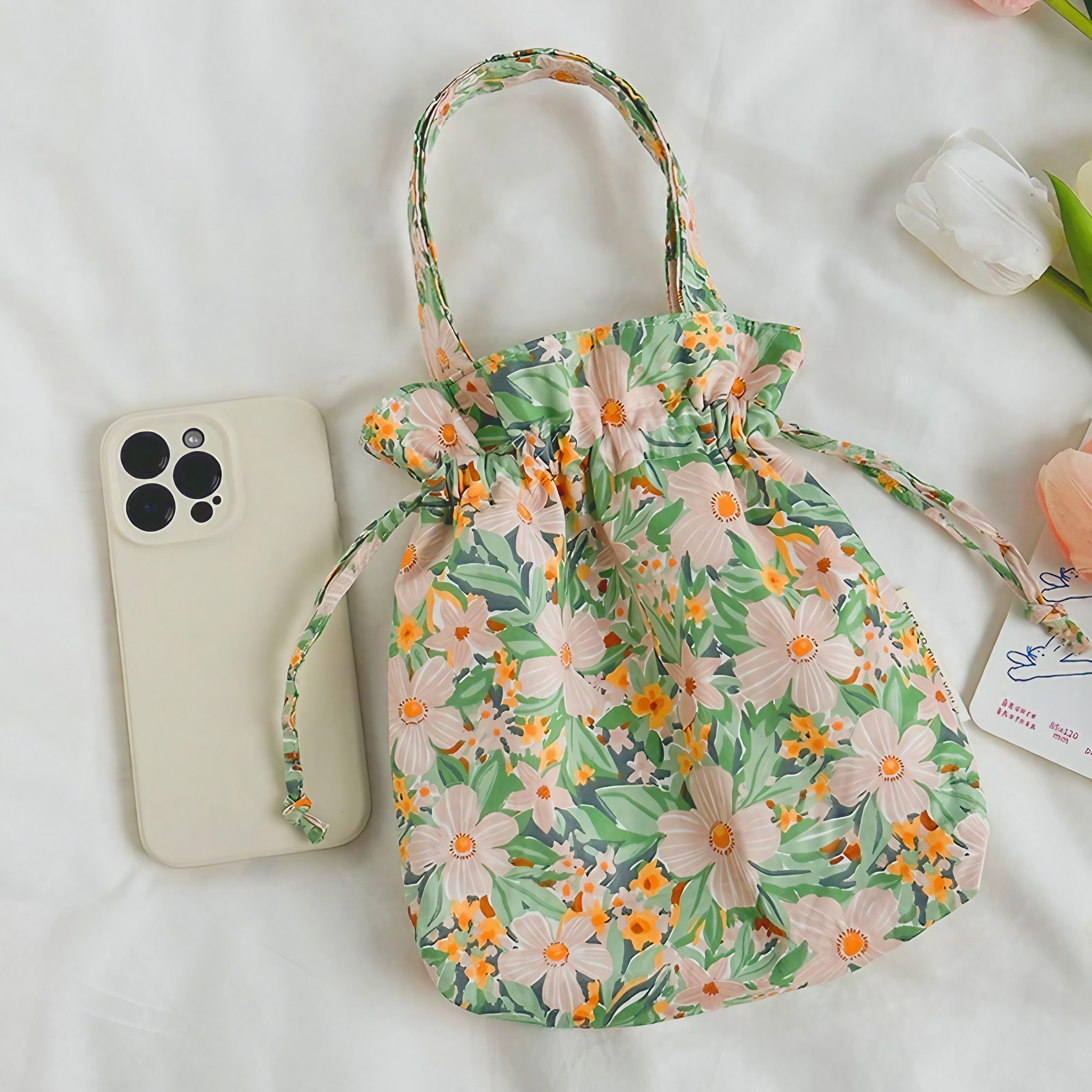 Blossom Drawstring Tote